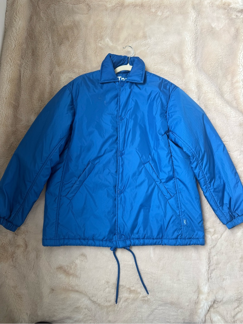 Aritzia TNA Coaches Jacket XS Royal Blue Ripstop Insulated Puffer